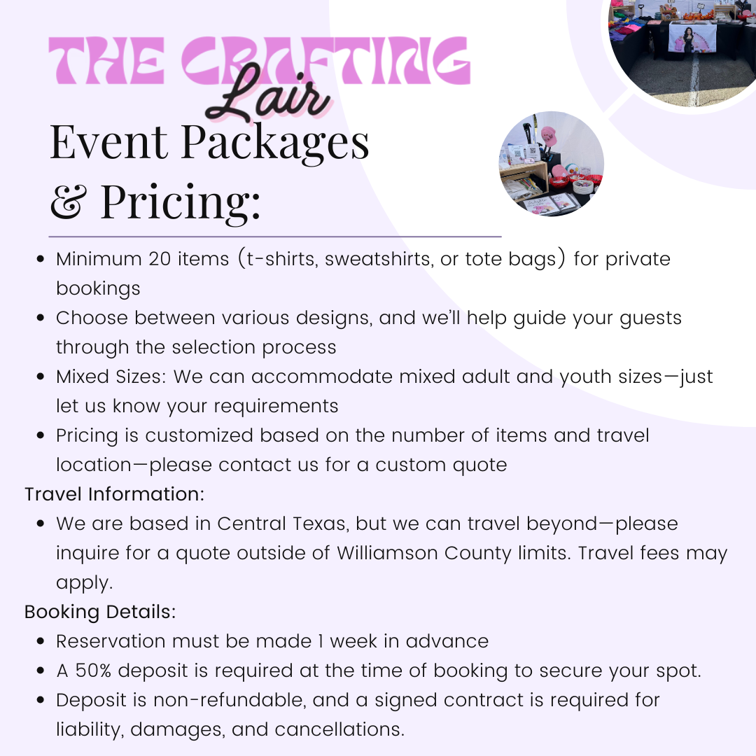T-Shirt Bar Rental