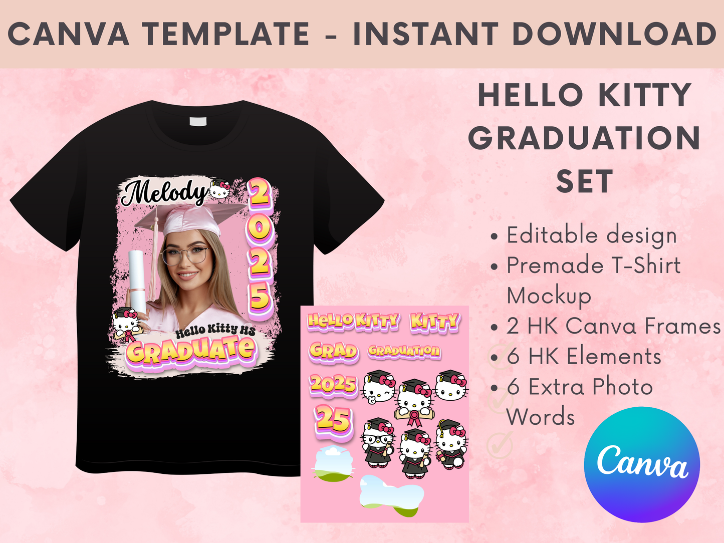Hello Kitty Graduation Shirt Bundle