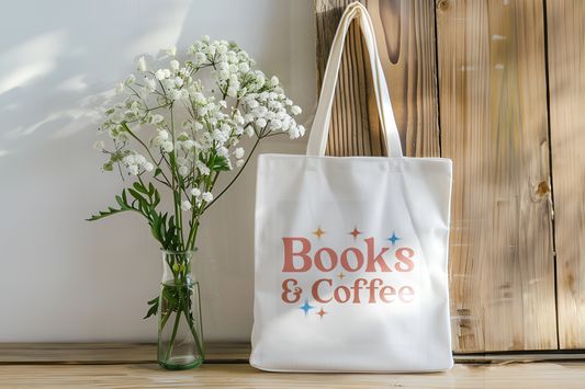 Books & Coffee Tote Bag