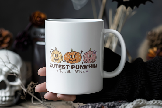 Cutest Pumpkin in The Patch Coffee Mug Distressed