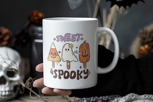 Sweet & Spooky Coffee Distressed Mug