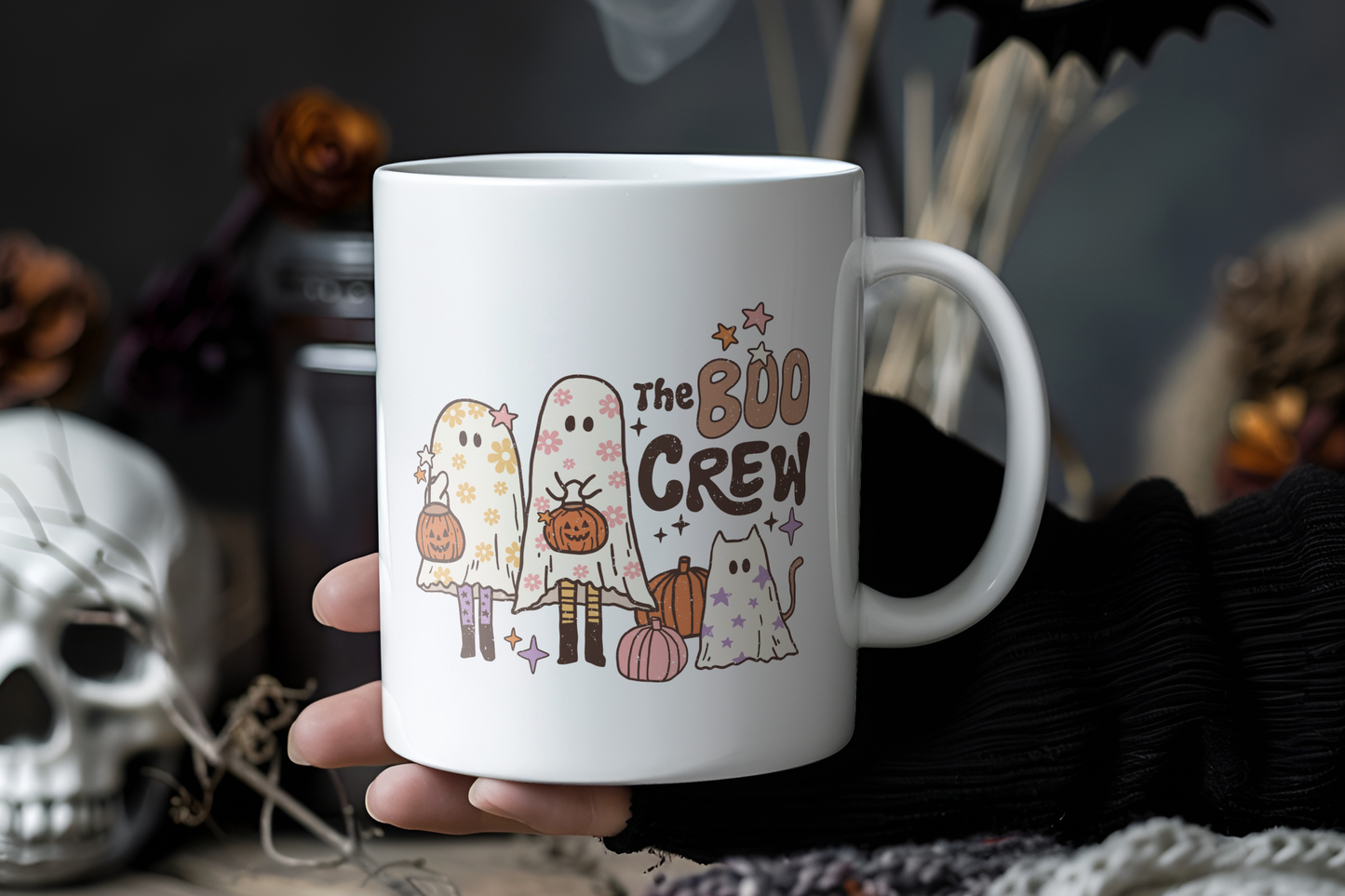 The Boo Crew Coffee Distressed Mug