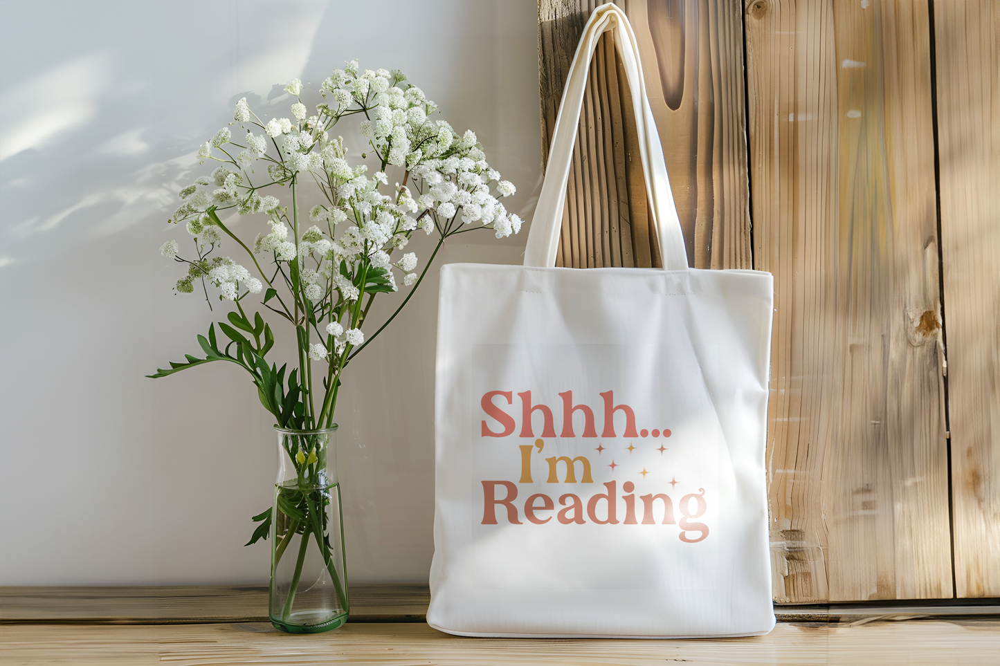 Shhh I'm Reading Tote Bag