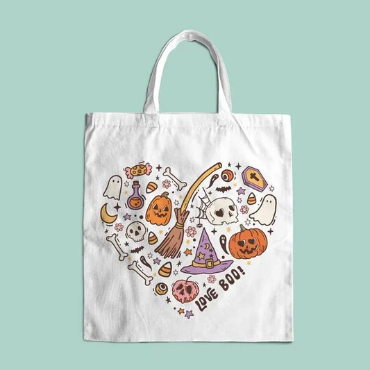 Love Boo Halloween Tote Bag