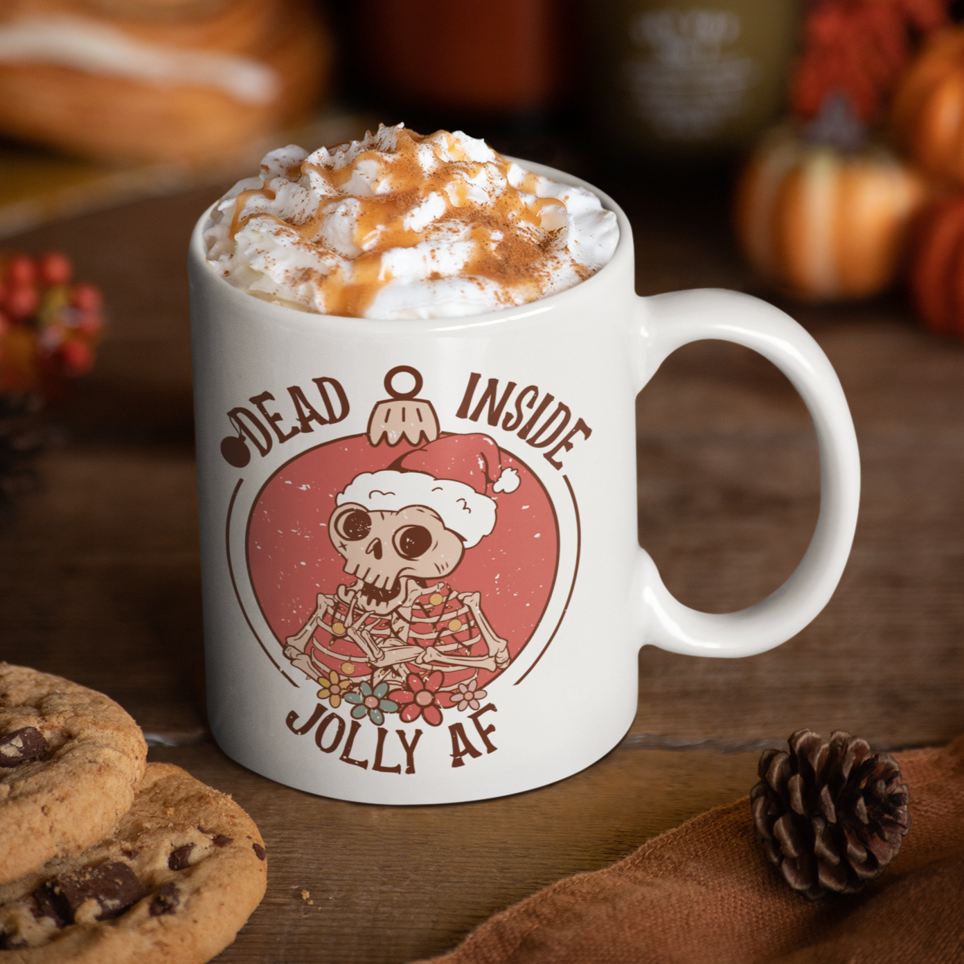 Dead Inside Jolly AF Christmas Mug