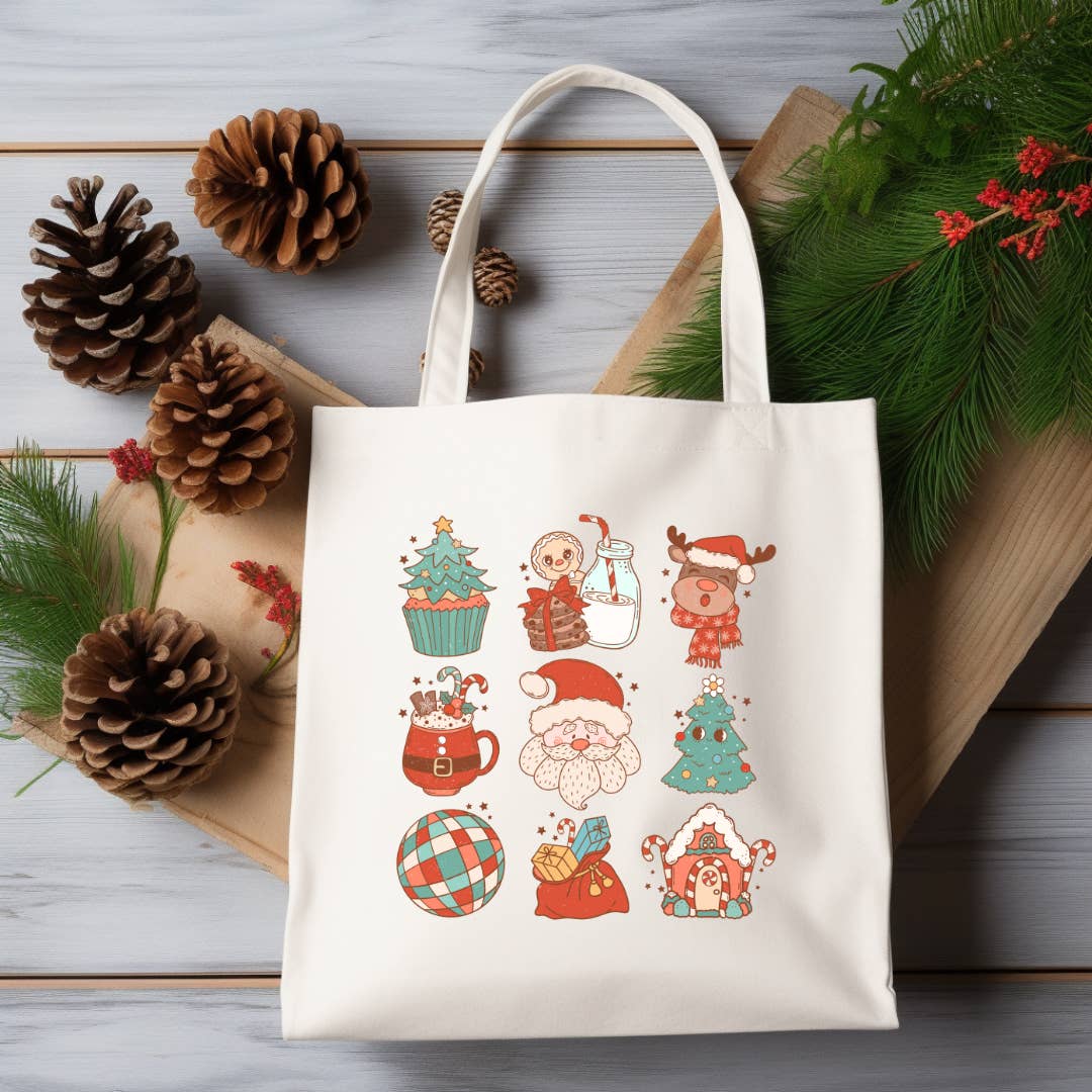 Christmas Spirit Pattern Tote Bag