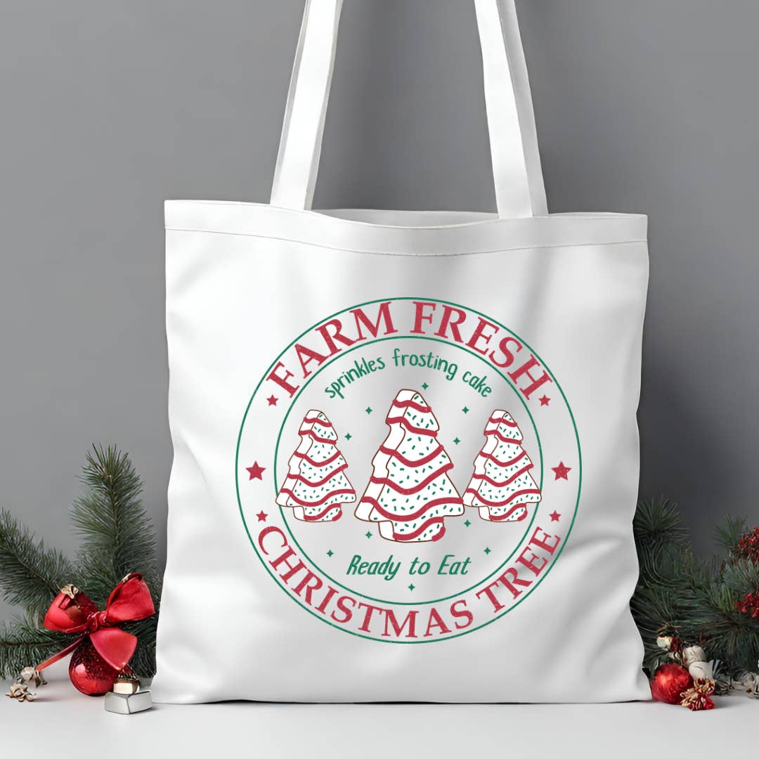 Farm Fresh Christmas Tree Cakes Tote Bag