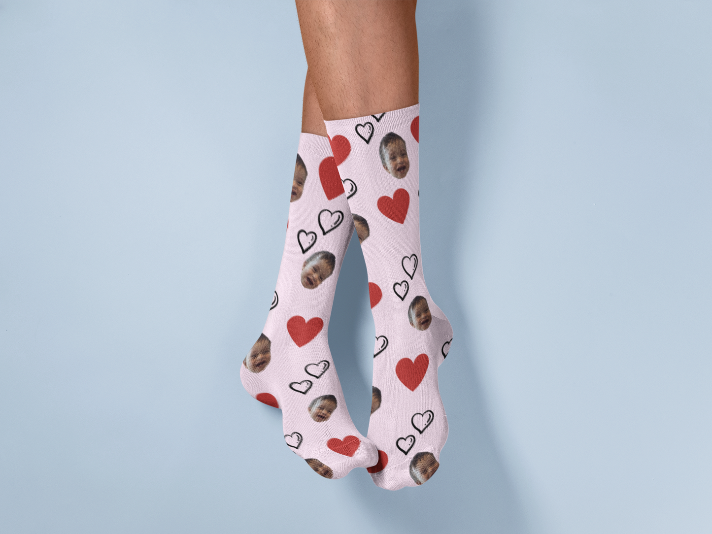 Custom Heart Face Socks